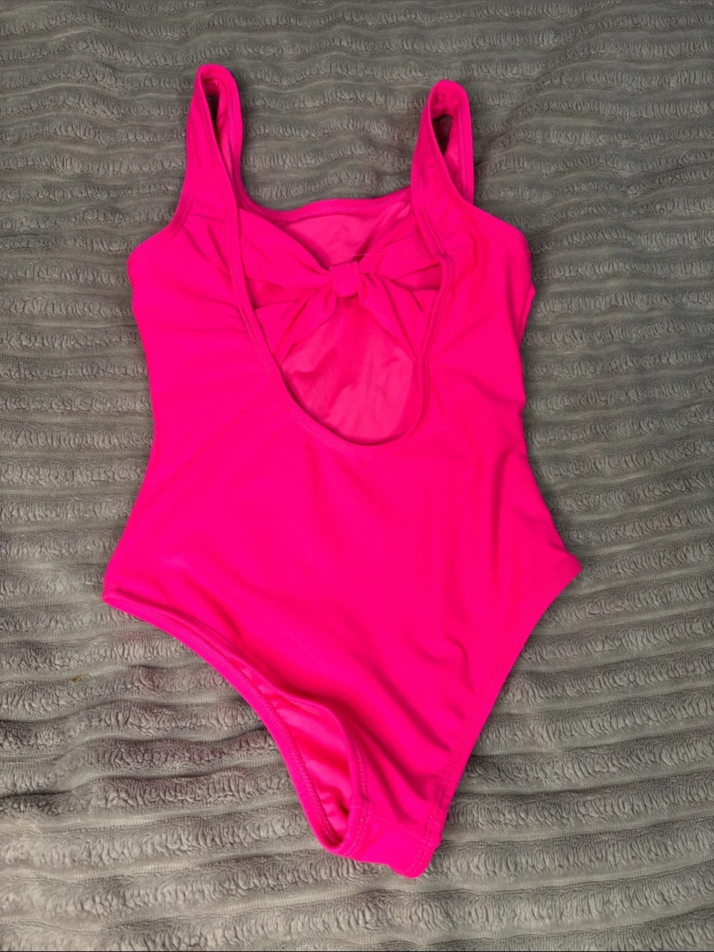 Barbie Hot Pink One-Piece Swimsuit with Silver Logo